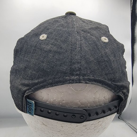 Neff Hat Adults Adjustable Snapback Gray Black Embroidered Logo Baseball Cap - Picture 3 of 9